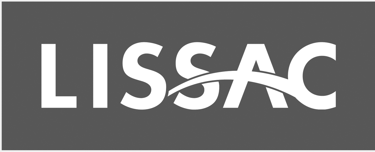 Logo LISSAC blanc sur fond gris